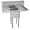 Koolmore 1 Compartment Stainless Steel NSF Commercial Kitchen Prep & Utility Sink with 2 Drainboards SA141611-12B3 - alternate 7